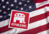 GOP Could Gain 19 Seats OVERNIGHT – SCOTUS Ruling Looms! Republican symbol on American flag background.
