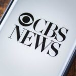 CBS News logo displayed on a screen