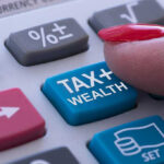 California’s Billionaire TAX BLUNDER BACKFIRES — $25B Disaster Finger pressing calculator tax and wealth button