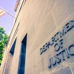 CIA, Not Israel: Hunter’s Twist Shattered Exterior view of the Department of Justice building with an American flag
