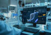 DNA Bombshell Exposes System Rot Scientist analyzing DNA on computer in laboratory