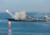 Nuke Destroyer: A ‘Nuclear-Capable’ Destroyer Takes to Sea Warship firing missile in the sea.