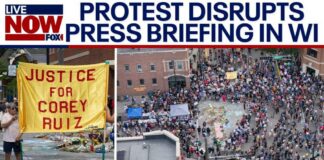 Protest disrupts fatal police shooting press conference