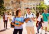 The Race for Government Jobs Is Reshaping China’s Future Workforce Students walking on campus with books and backpacks
