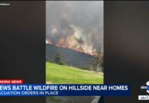 SoCal fire prompts evacuations as smoke billows over homes; video shows flames near golf course