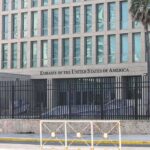 Trump Revokes Brazil Envoy’s Visa Embassy building behind tall black security fence
