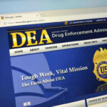 U.S. Expands Security Push Across the Western Hemisphere DEA website homepage with gold badge and text