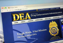 U.S. Expands Security Push Across the Western Hemisphere DEA website homepage with gold badge and text