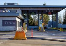 U.S.-Canada Trade War Escalates With New Tariffs Canada border crossing booths with open and closed lane signs