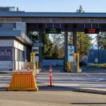 U.S.–Canada Tariff Fight Escalates Canada border crossing booths with open and closed lane signs