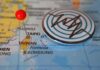 Congressional Chairs Challenge COSCO Privileges Map of Taiwan with red pin and earthquake icon